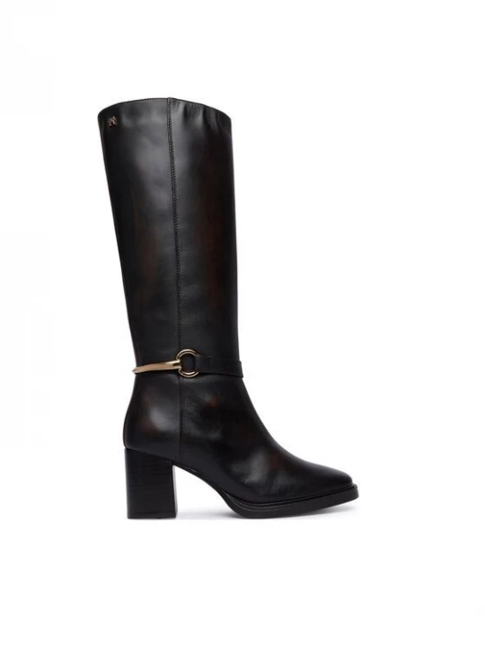 Obrázek produktu Tommy Hilfiger Kozačky Th Stud Heel Riding Knee Boot FW0FW09551 Tmavě hnědá