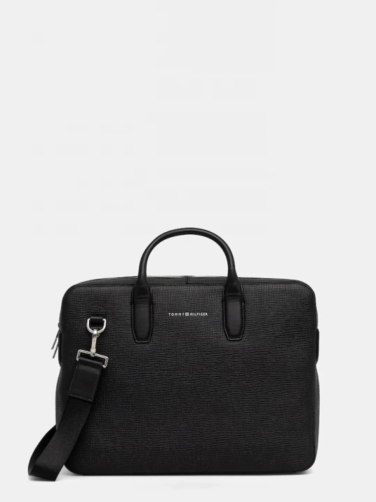 Obrázek produktu Tommy Hilfiger Kožená taška na notebook Tommy Hilfiger 40 x 30 x 6 cm černá