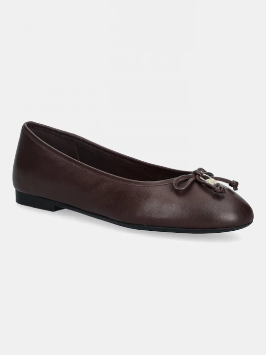 Obrázek produktu Tommy Hilfiger Kožené baleríny Tommy Hilfiger HILFIGER SMOOTH LTHR BALLET hnědá
