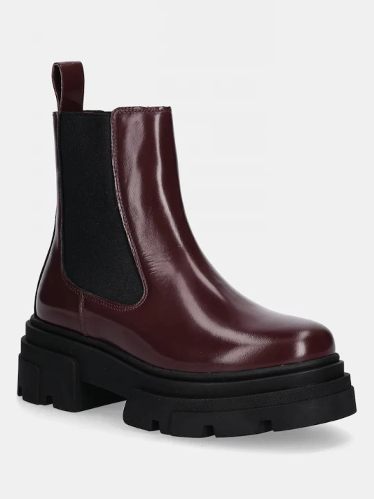 Obrázek produktu Tommy Hilfiger Kožené kotníkové boty Tommy Hilfiger TH SHINY LEATHER CHELSEA