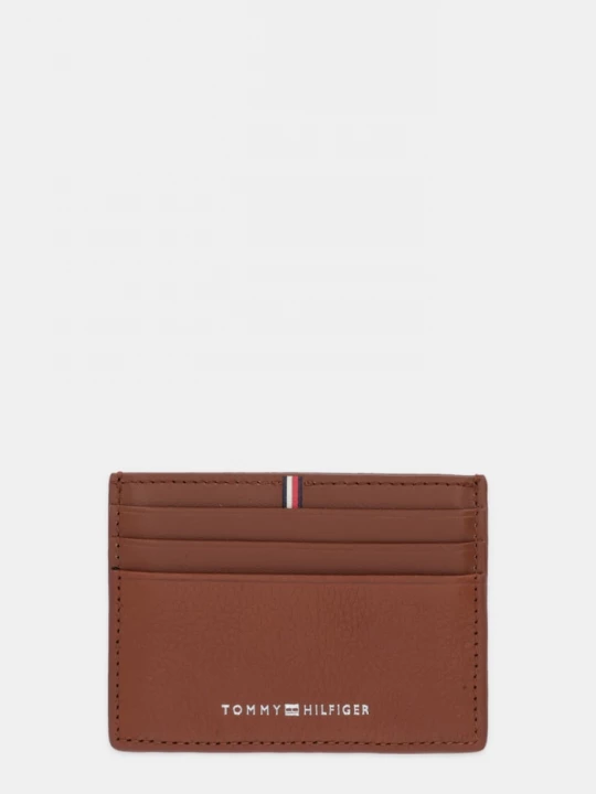 Obrázek produktu Tommy Hilfiger Kožené pouzdro na karty Tommy Hilfiger hnědá