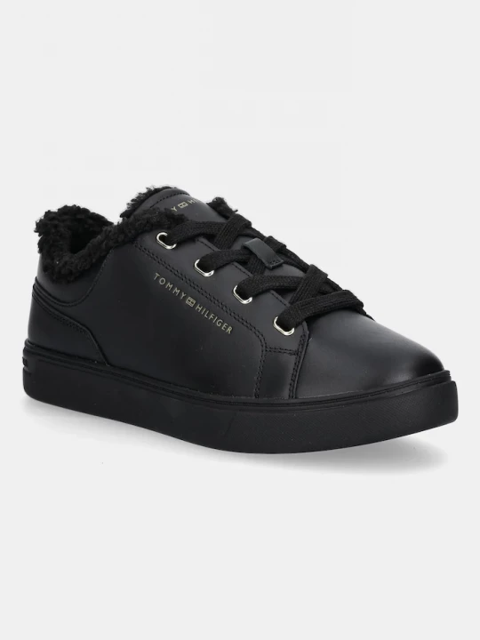 Obrázek produktu Tommy Hilfiger Kožené tenisky CASUAL CUPSOLE SNEAKER WL černá