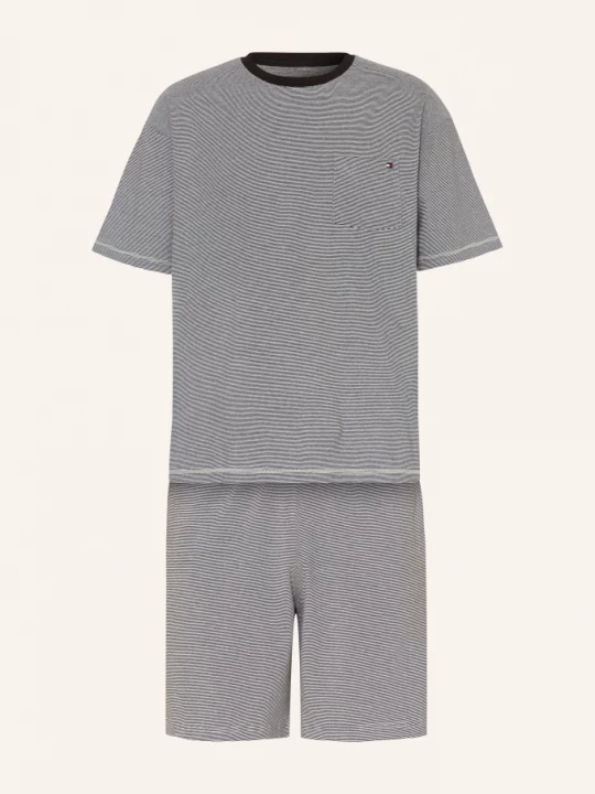 Obrázek produktu Tommy Hilfiger Krátké Pyžamo černá / bílá