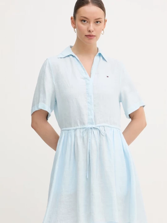 Obrázek produktu Tommy Hilfiger letní šaty lněné modrá