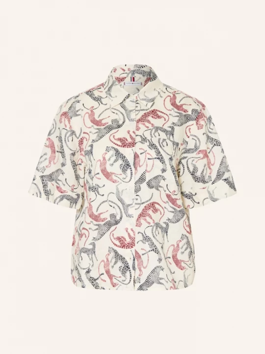 Obrázek produktu Tommy Hilfiger Lněná Košile režná / tmavě červená / černá