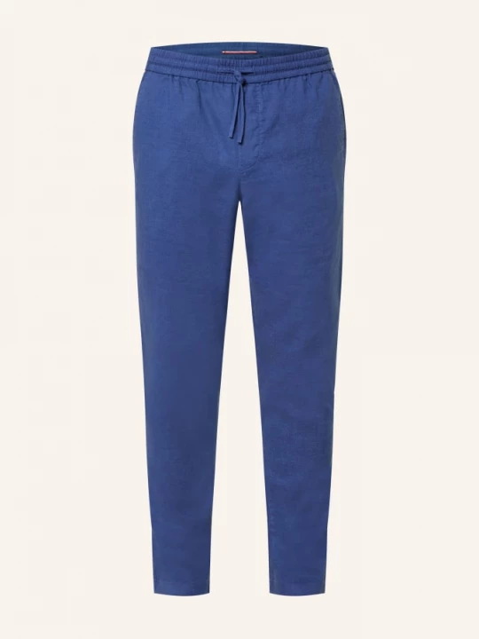 Obrázek produktu Tommy Hilfiger Lněné Kalhoty Harlem Regular Tapered Fit modrá