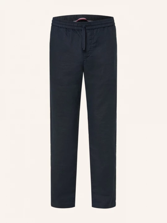 Obrázek produktu Tommy Hilfiger Lněné Kalhoty Harlem Regular Tapered Fit tmavě modrá