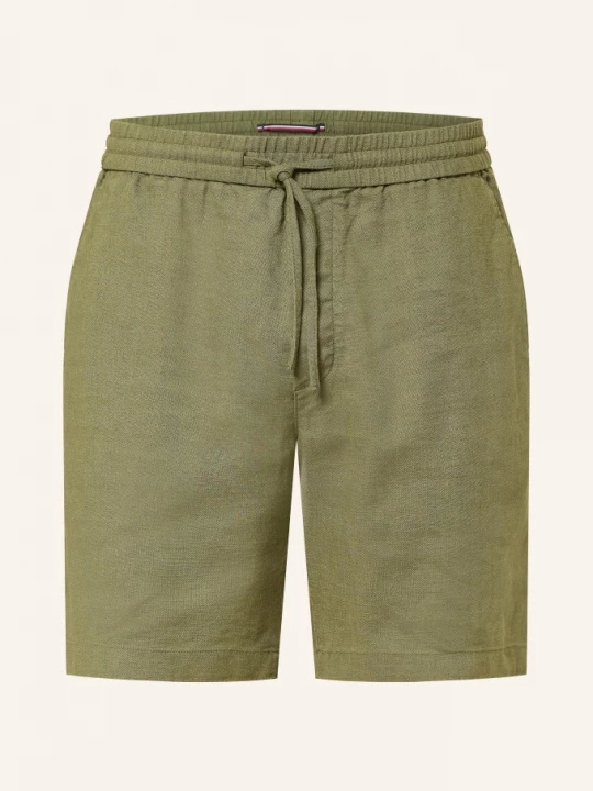 Obrázek produktu Tommy Hilfiger Lněné Šortky Dover Regular Fit olivová