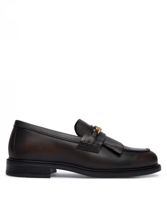 Obrázek produktu Tommy Hilfiger Loafersy Th Chain Fringe Leather Loafer FW0FW09668 Tmavě hnědá