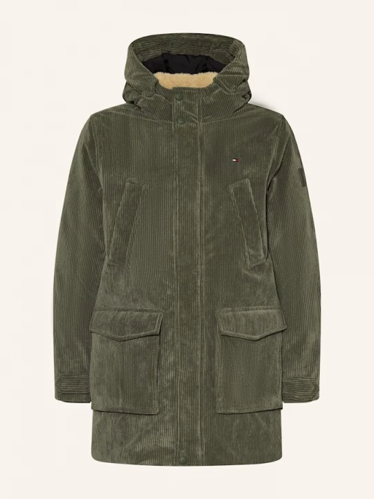 Obrázek produktu Tommy Hilfiger Manšestrová Parka olivová