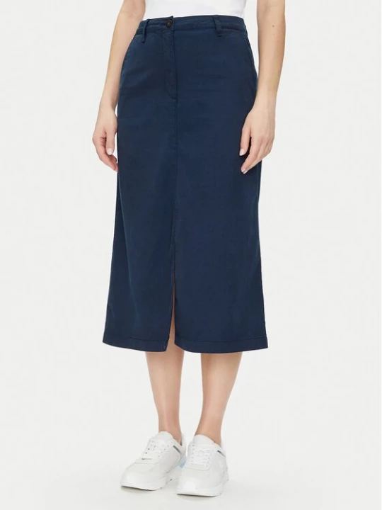 Obrázek produktu Tommy Hilfiger Midi sukně Co Blend Midi Skirt WW0WW44726 Tmavomodrá Regular Fit