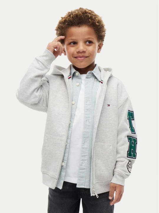 Obrázek produktu Tommy Hilfiger Mikina Brand Love KB0KB10632 Světle šedá Regular Fit
