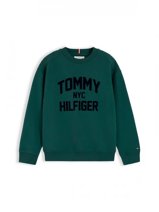 Obrázek produktu TOMMY HILFIGER Mikina 'BRAND LOVE' smaragdová / černá