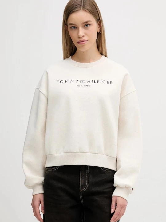 Obrázek produktu Tommy Hilfiger mikina dámská s bavlnou béžová