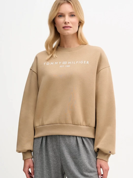 Obrázek produktu Tommy Hilfiger mikina dámská s bavlnou béžová