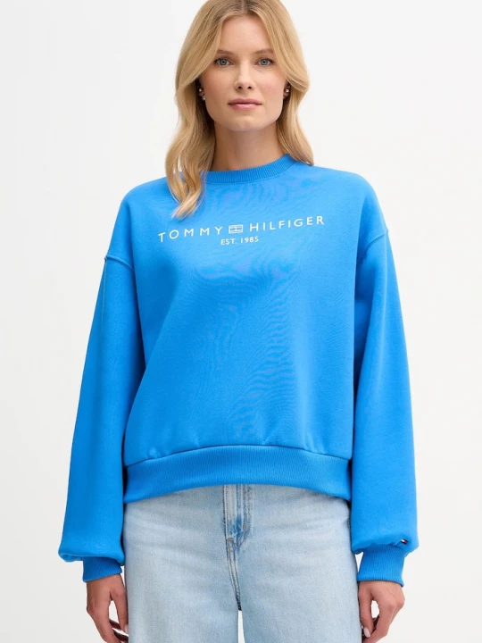 Obrázek produktu Tommy Hilfiger mikina dámská s bavlnou modrá