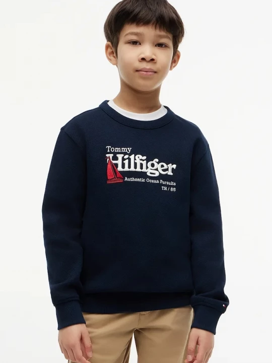 Obrázek produktu Tommy Hilfiger mikina dětská bavlněná námořnická modř