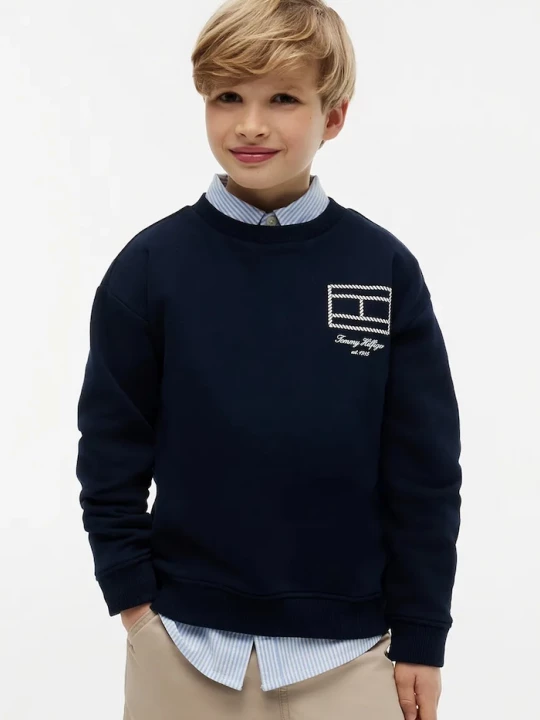 Obrázek produktu Tommy Hilfiger mikina dětská bavlněná námořnická modř