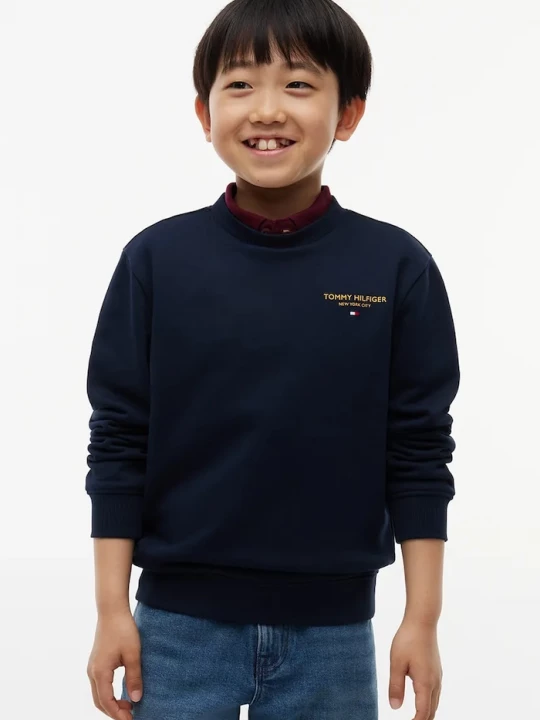 Obrázek produktu Tommy Hilfiger mikina dětská bavlněná námořnická modř
