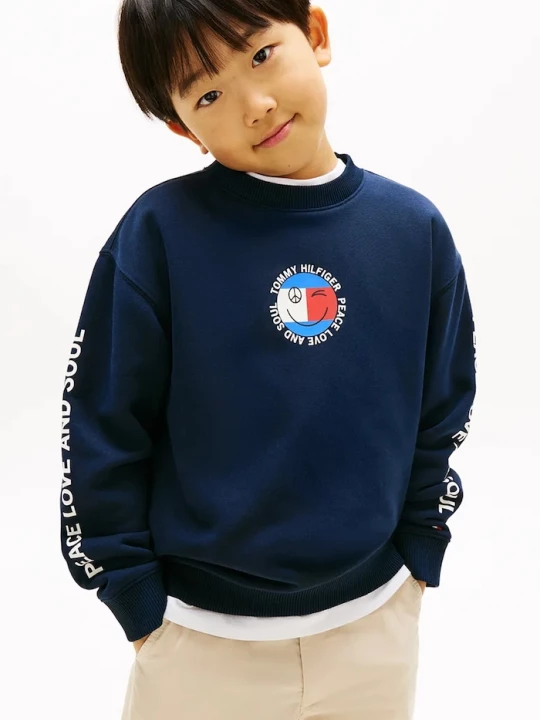 Obrázek produktu Tommy Hilfiger mikina dětská s bavlnou námořnická modř