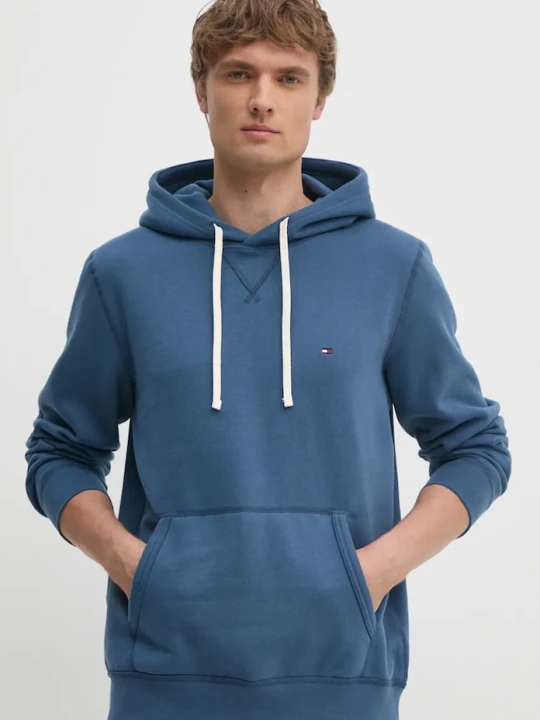 Obrázek produktu Tommy Hilfiger mikina kapucí pánská bavlnou modrá