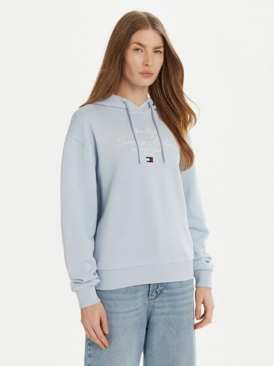Obrázek produktu Tommy Hilfiger Mikina Modern Script Graphic WW0WW43842 Světle modrá Regular Fit