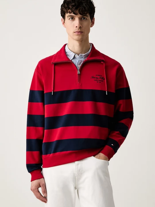 Obrázek produktu Tommy Hilfiger mikina pánská bavlnou červená