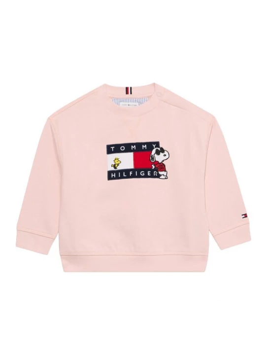 Obrázek produktu TOMMY HILFIGER Mikina 'PEANUTS' námořnická modř / starorůžová / červená třešeň / bílá