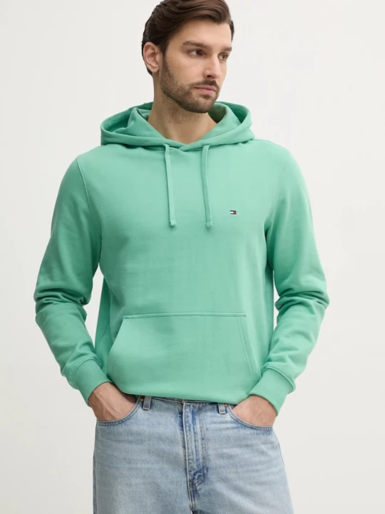 Obrázek produktu Tommy Hilfiger Mikina s kapucí pánská bavlněná zelená