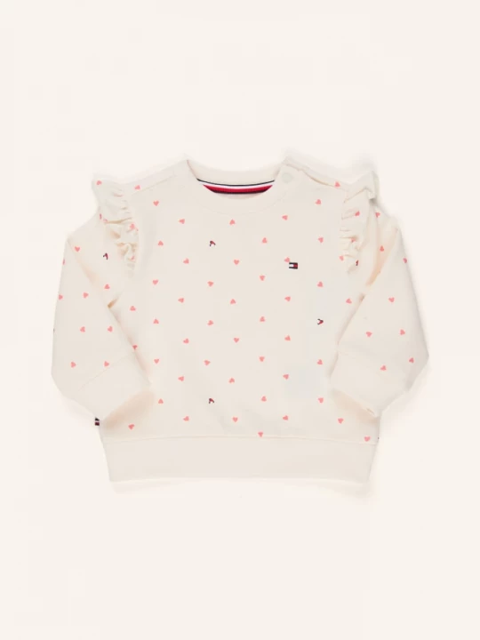 Obrázek produktu Tommy Hilfiger Mikina S Volánky krémová / světle červená