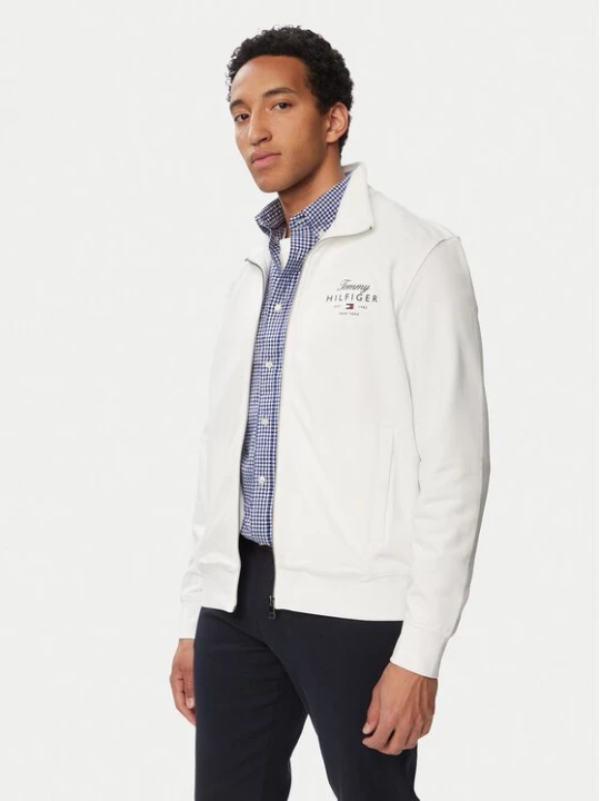 Obrázek produktu Tommy Hilfiger Mikina Script Stack MW0MW43219 Bílá Regular Fit