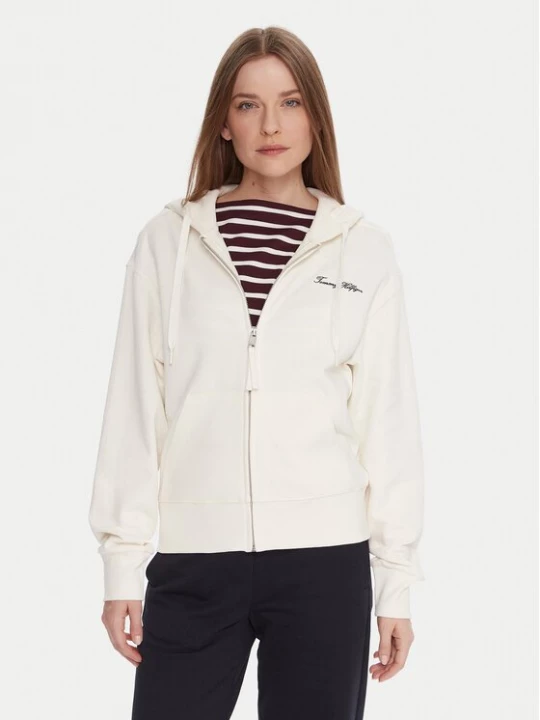 Obrázek produktu Tommy Hilfiger Mikina Script WW0WW45742 Écru Regular Fit Krémová