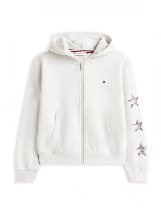 Obrázek produktu TOMMY HILFIGER Mikina šedý melír / červená / černá / stříbrná