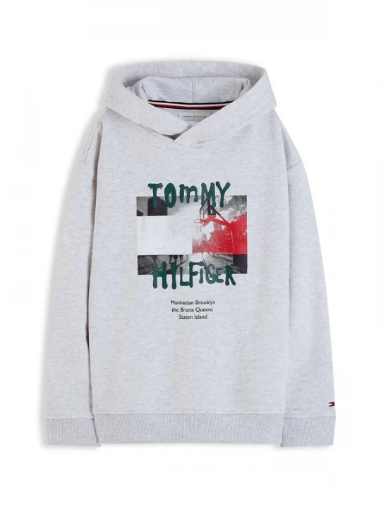 Obrázek produktu TOMMY HILFIGER Mikina šedý melír / tmavě zelená / krvavě červená / černá