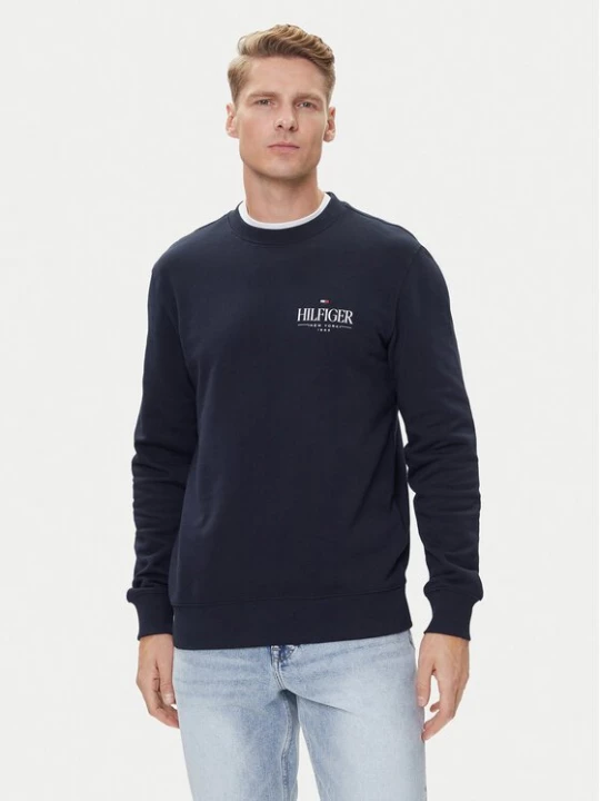 Obrázek produktu Tommy Hilfiger Mikina Stacked MW0MW39376 Tmavomodrá Regular Fit