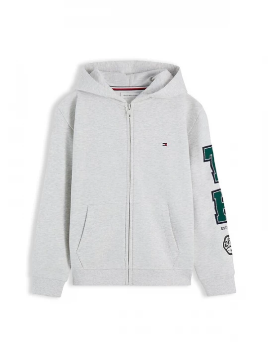 Obrázek produktu TOMMY HILFIGER Mikina světle šedá / tmavě zelená