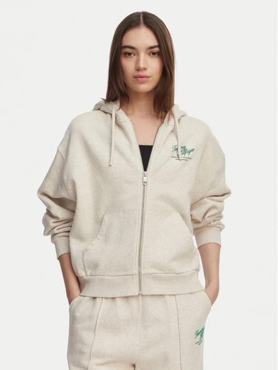 Obrázek produktu Tommy Hilfiger Mikina Terry WW0WW47845 Krémová Relaxed Fit