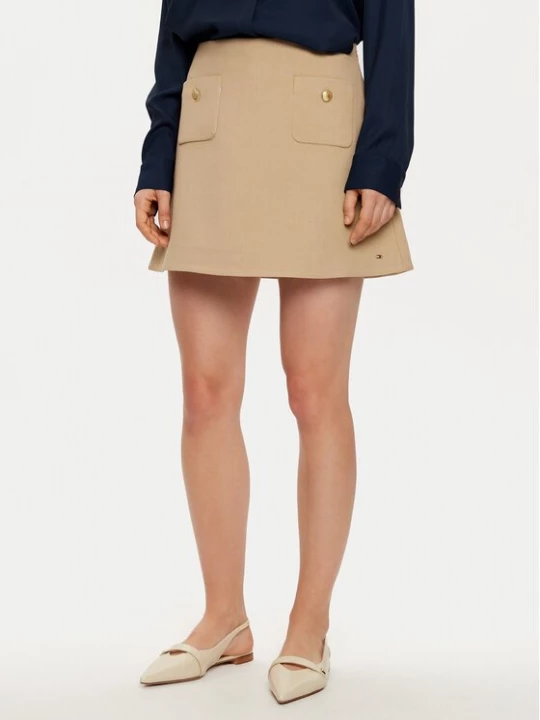 Obrázek produktu Tommy Hilfiger Mini sukně WW0WW44994 Béžová Regular Fit