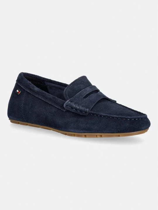 Obrázek produktu Tommy Hilfiger mokasíny dámské semišové FLAG SOFT SUEDE DRIVER LOAFER námořnická modř