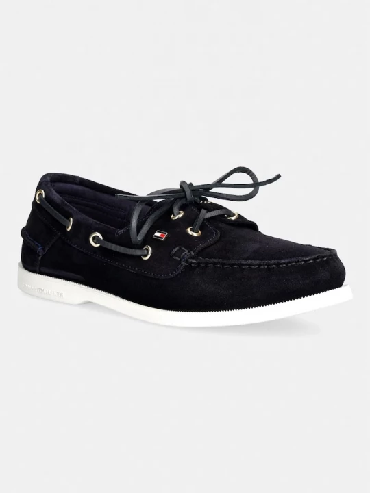 Obrázek produktu Tommy Hilfiger mokasíny dámské semišové HILFIGER SUEDE BOAT SHOE námořnická modř