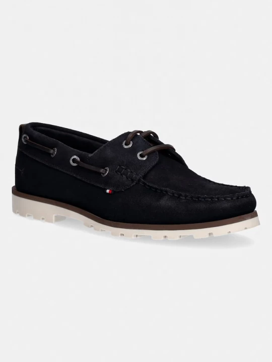 Obrázek produktu Tommy Hilfiger mokasíny pánské semišové HILIFGER LIGHT SDE BOAT SHOE námořnická modř