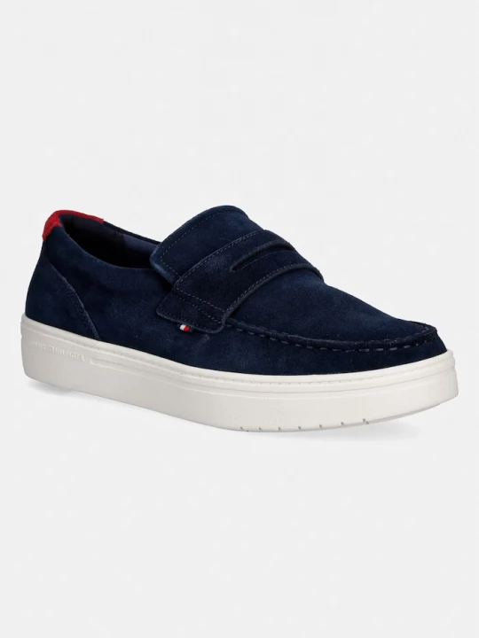 Obrázek produktu Tommy Hilfiger mokasíny pánské semišové MODERN LIGHT HYBRID SUEDE LOAFER námořnická modř