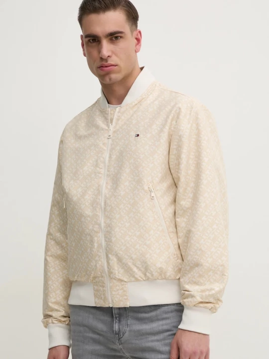 Obrázek produktu Tommy Hilfiger Oboustranná dětská bomber bunda Tommy Hilfiger béžová