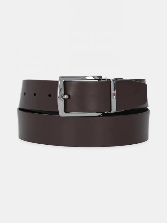 Obrázek produktu Tommy Hilfiger Oboustranný kožený pásek Tommy Hilfiger hnědá