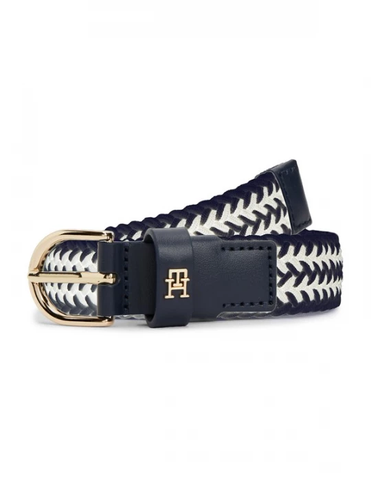 Obrázek produktu TOMMY HILFIGER Opasek 'Essential TH Monogram Braided Elastic' námořnická modř / offwhite