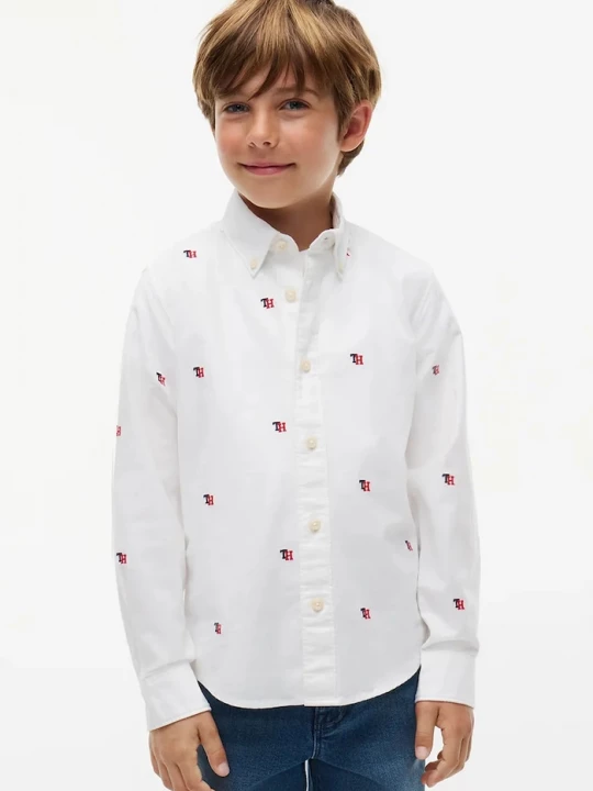 Obrázek produktu Tommy Hilfiger oxfordská košile dětská bavlněná s elastanem