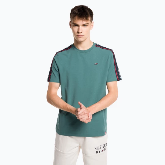 Obrázek produktu Tommy Hilfiger pánské tréninkové tričko Textured Tape green