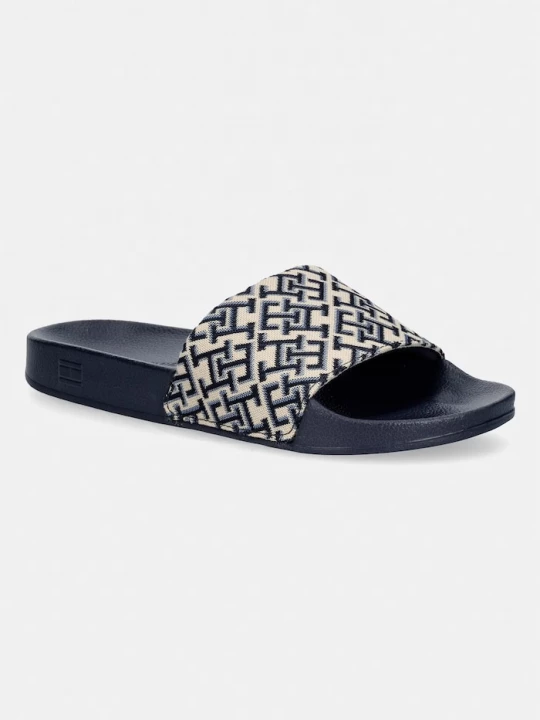Obrázek produktu Tommy Hilfiger pantofle dámské TH MONOGRAM POOL SLIDE námořnická modř