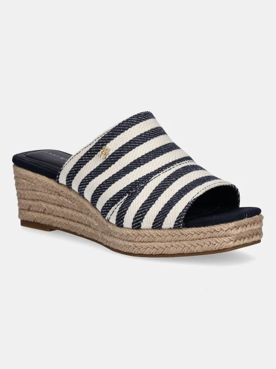 Obrázek produktu Tommy Hilfiger Pantofle NAUTICAL STRIPES ESPADRILLE MULE námořnická modř