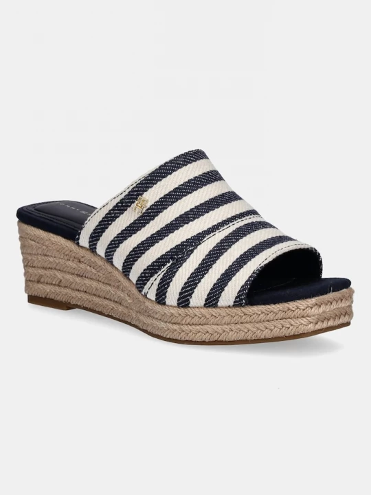 Obrázek produktu Tommy Hilfiger Pantofle Tommy Hilfiger NAUTICAL STRIPES ESPADRILLE MULE námořnická modř